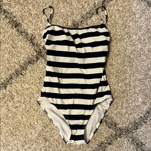Striped Black and White Swimsuit